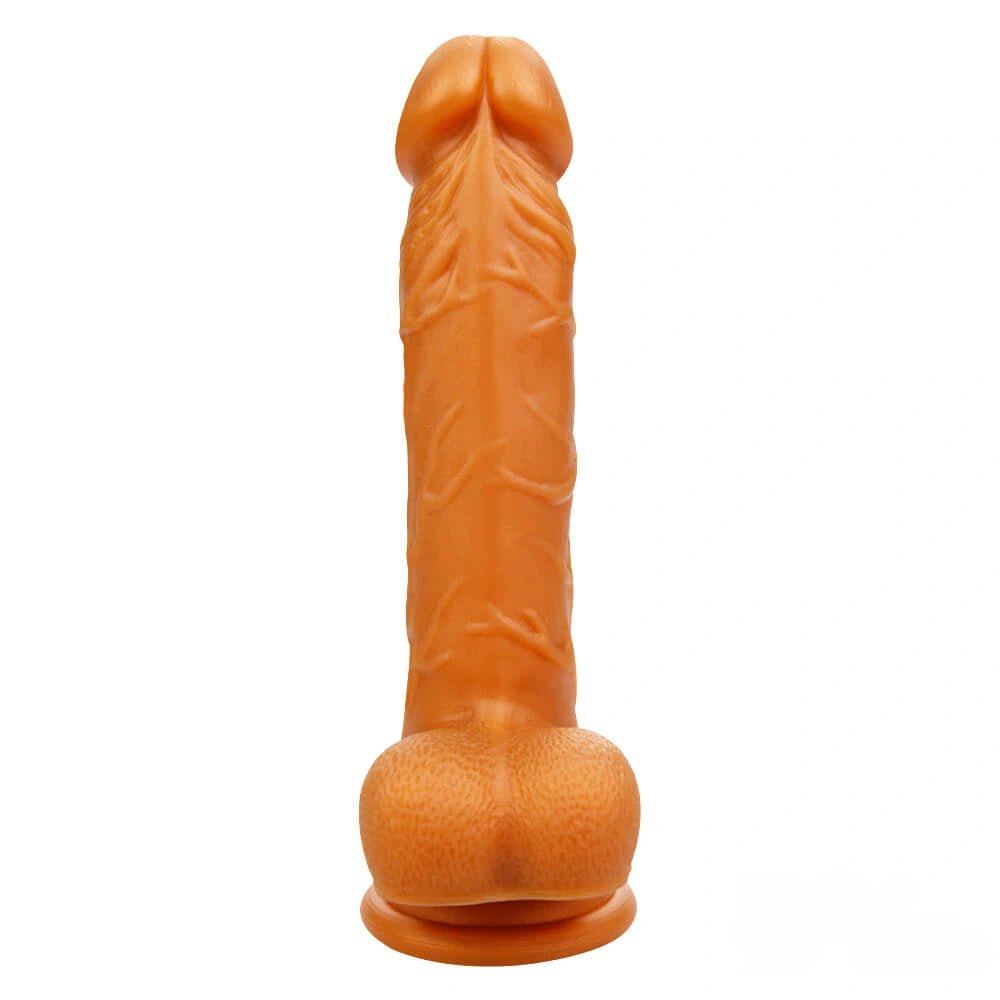 Gold liquid silicone suction cup dildo, photo 1