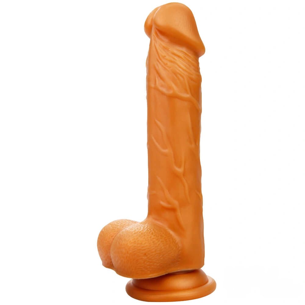 Gold liquid silicone suction cup dildo, photo 5