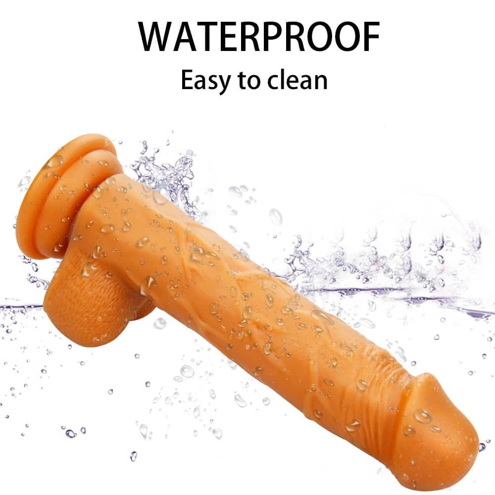Gold liquid silicone suction cup dildo, photo 7