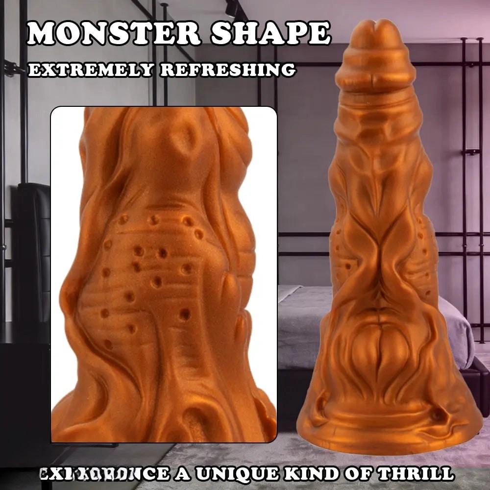 Gold monster fantasy dildo, photo 3