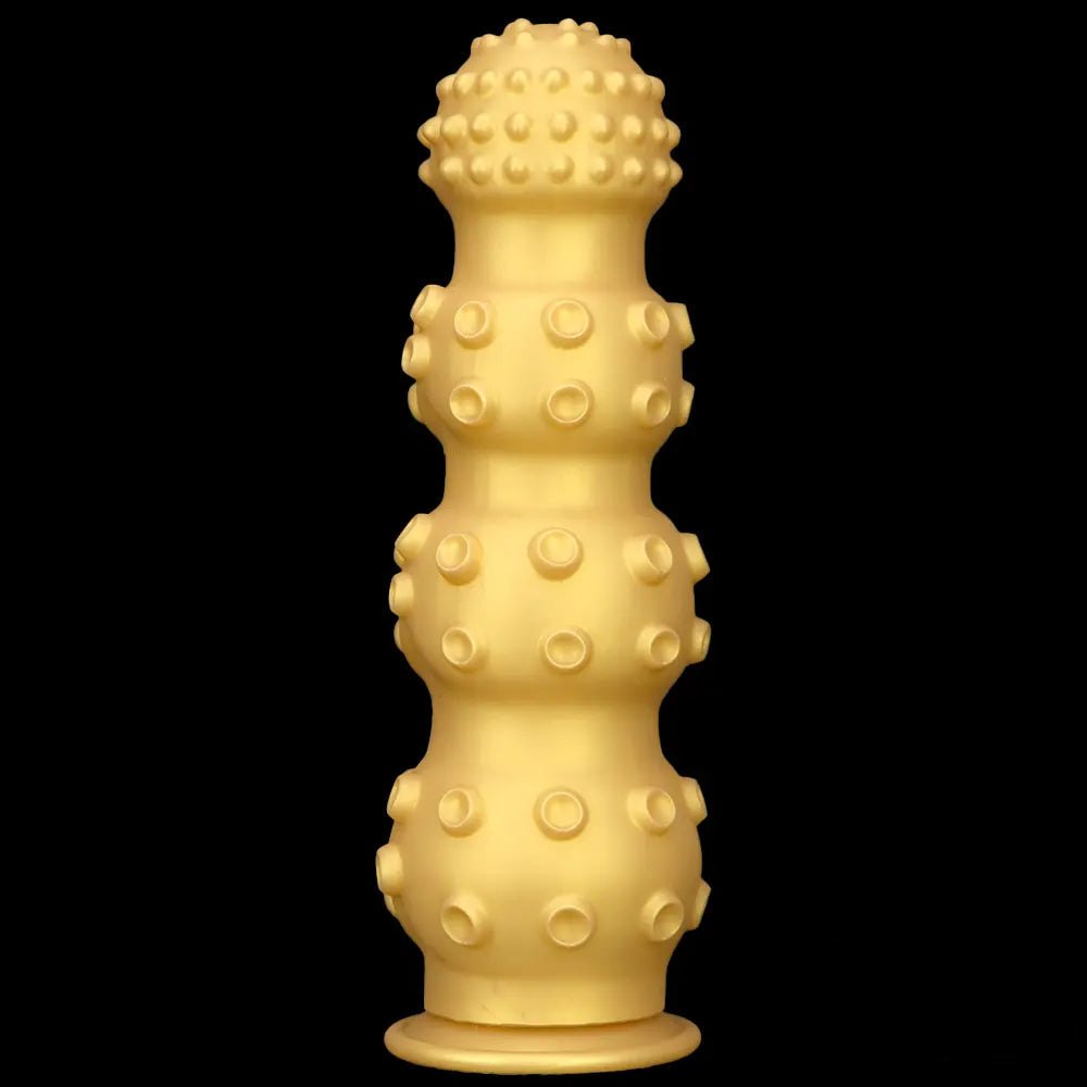 Gold knobby fantasy dildo, photo 10