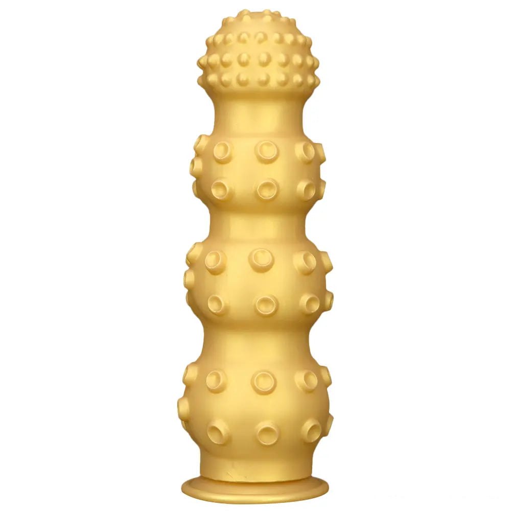 Gold knobby fantasy dildo, photo 7