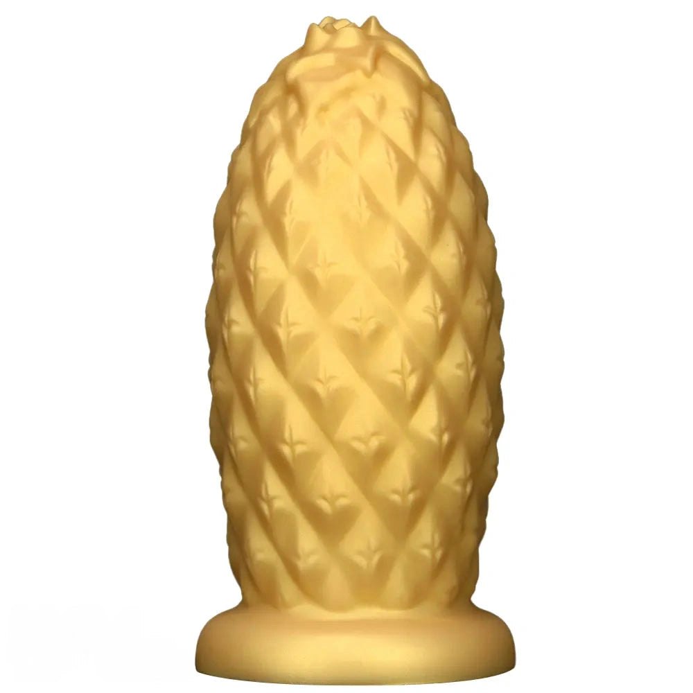 Gold silicone pineapple anal plug, photo 1