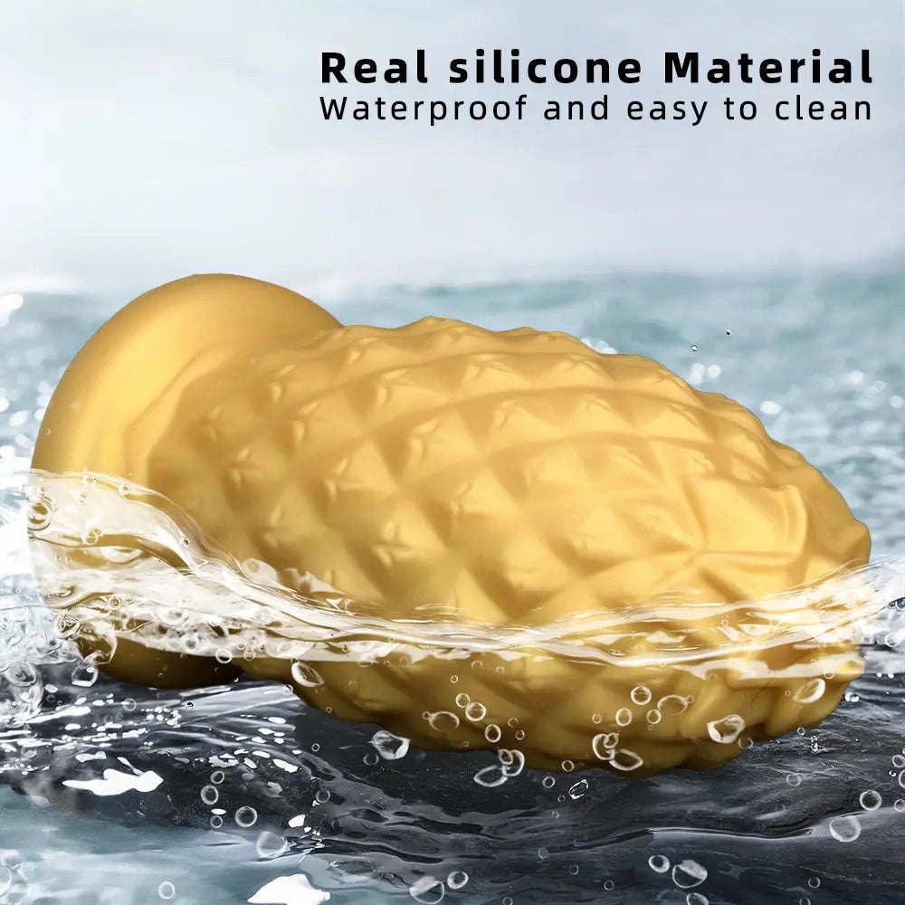 Gold silicone pineapple anal plug, photo 5