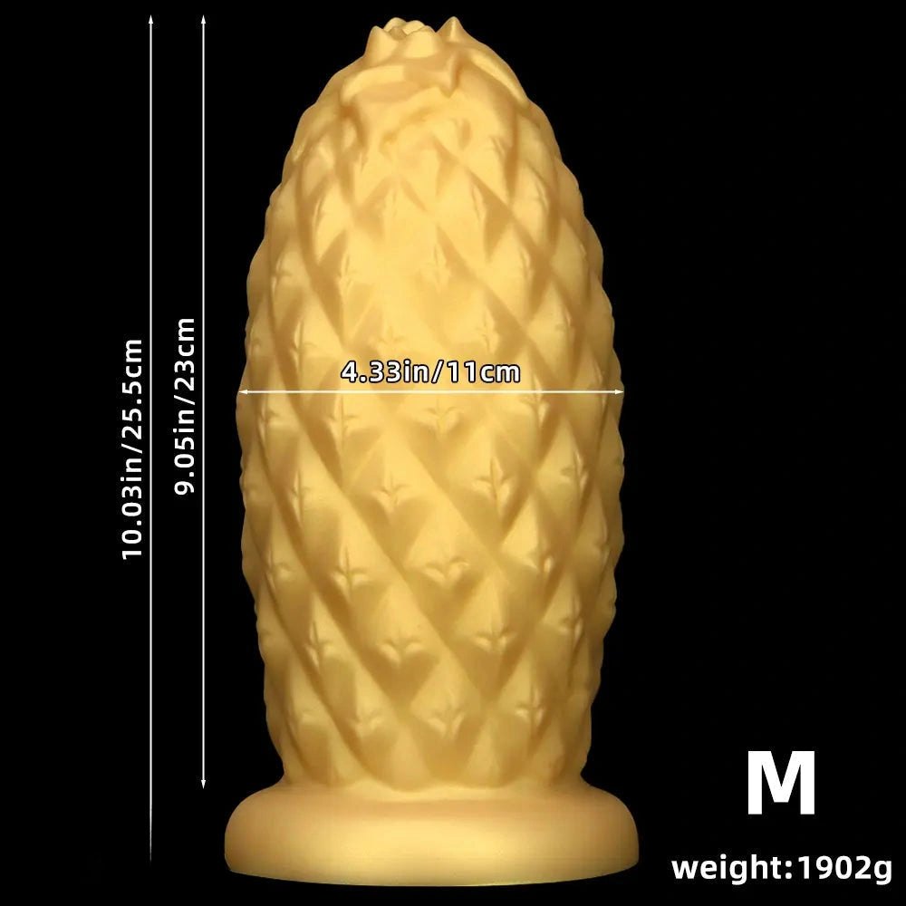 Gold silicone pineapple anal plug, photo 7