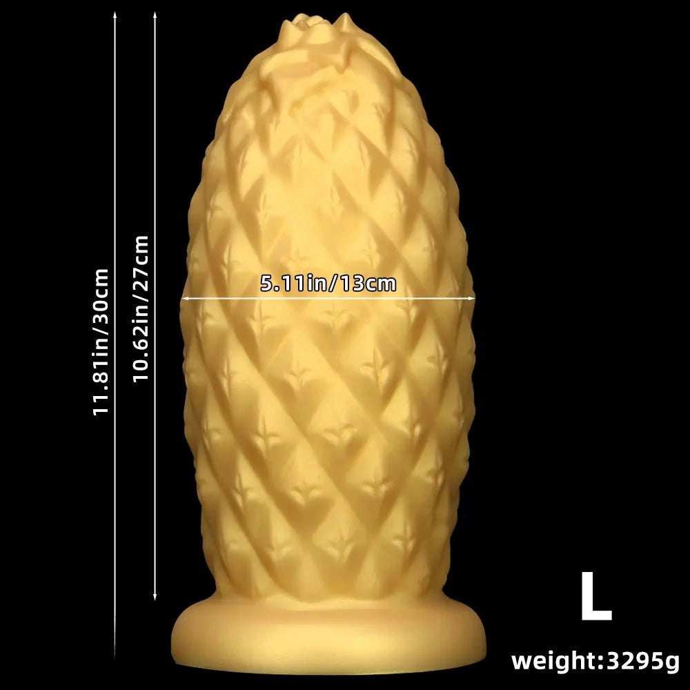 Gold silicone pineapple anal plug, photo 8