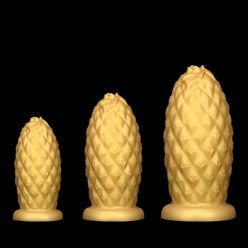 Gold silicone pineapple anal plug, photo 9