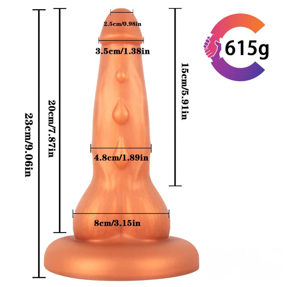Gold ribbed butt plug, photo 12