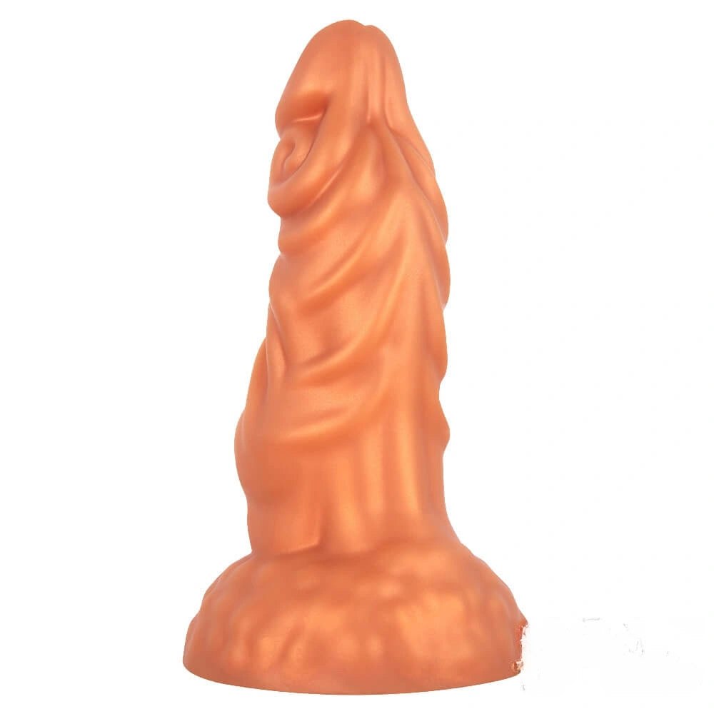 Gold ribbed butt plug, photo 13