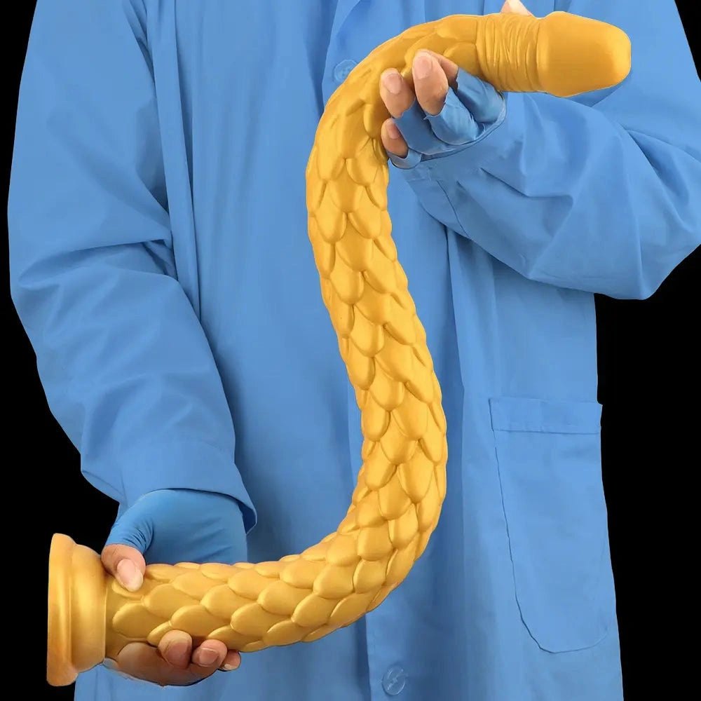 Gold scale fantasy dildo, photo 11