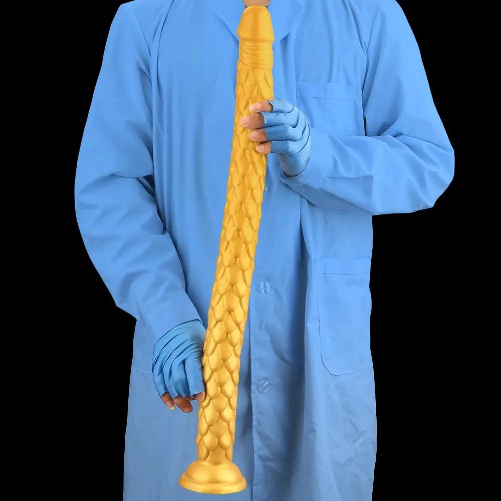 Gold scale fantasy dildo, photo 12