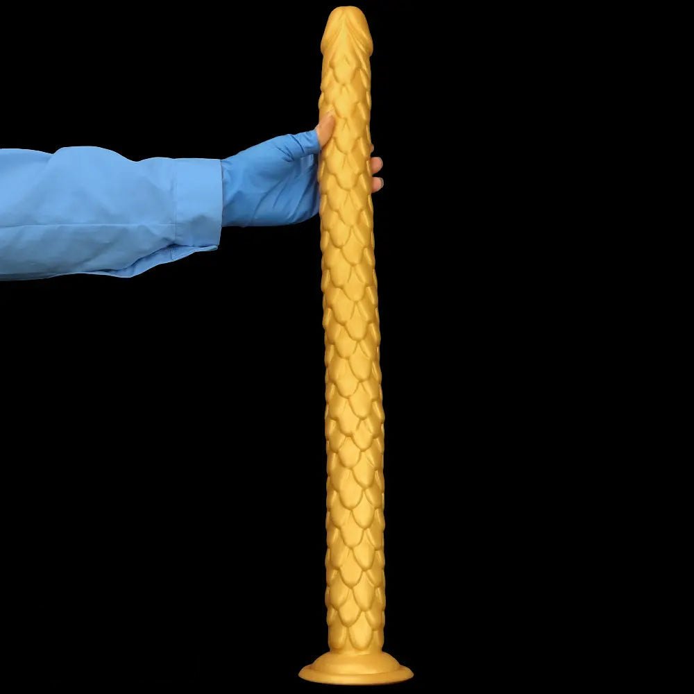 Gold scale fantasy dildo, photo 13