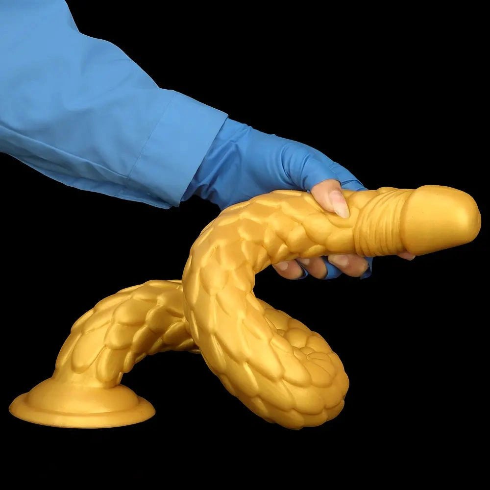 Gold scale fantasy dildo, photo 2
