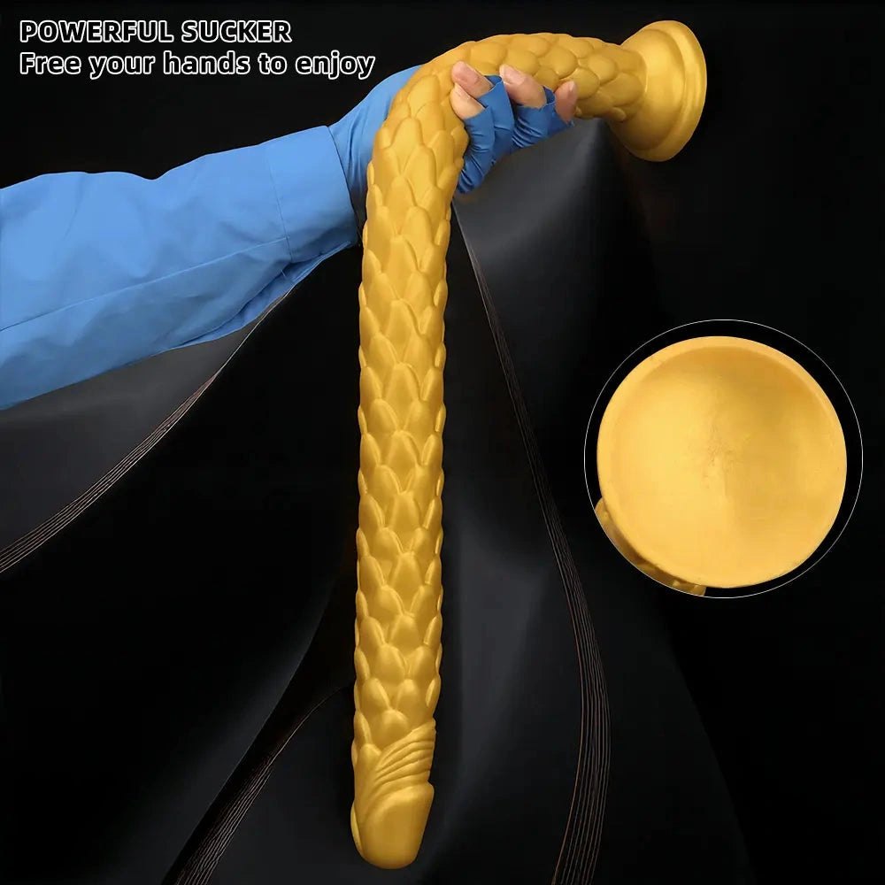 Gold scale fantasy dildo, photo 4