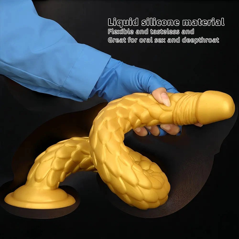 Gold scale fantasy dildo, photo 5