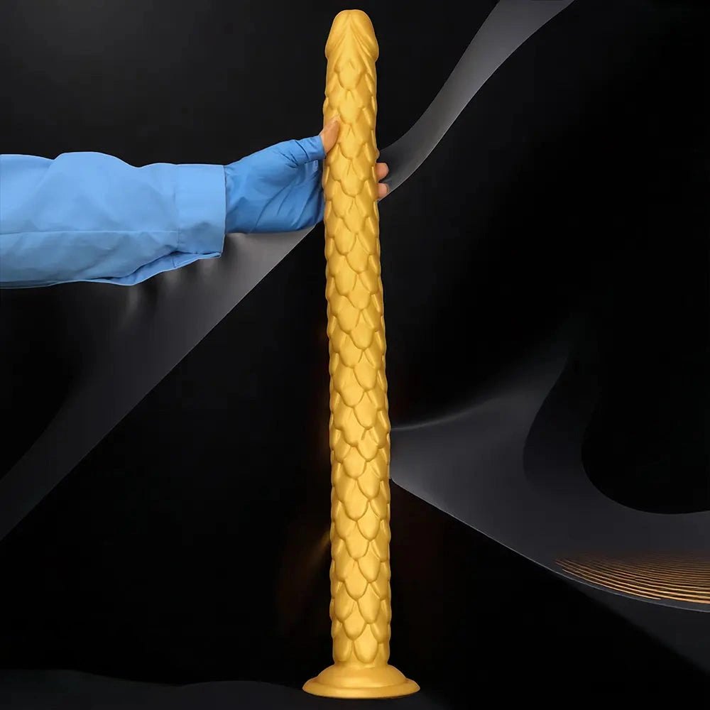 Gold scale fantasy dildo, photo 8
