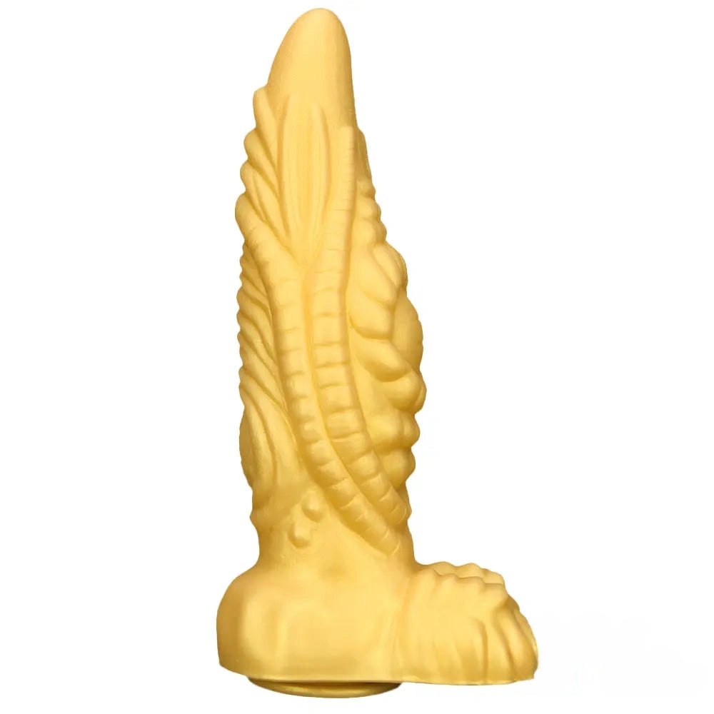 Gold dragon scale fantasy dildo, photo 1