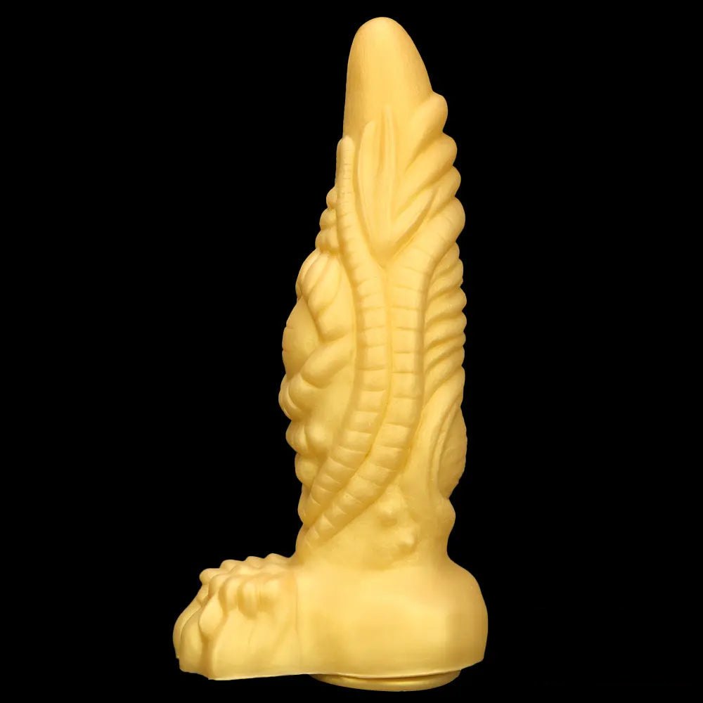 Gold dragon scale fantasy dildo, photo 8
