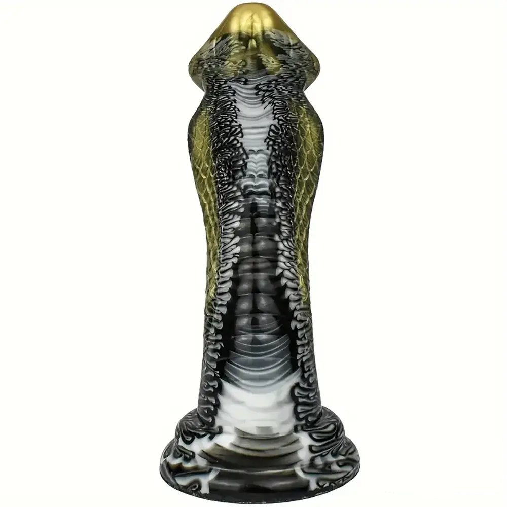 Scale textured marbled fantasy dildo, photo 6