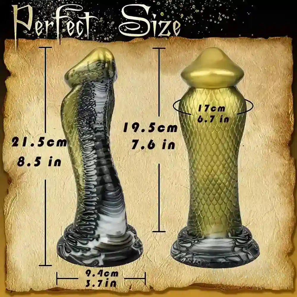 Scale textured marbled fantasy dildo, photo 9