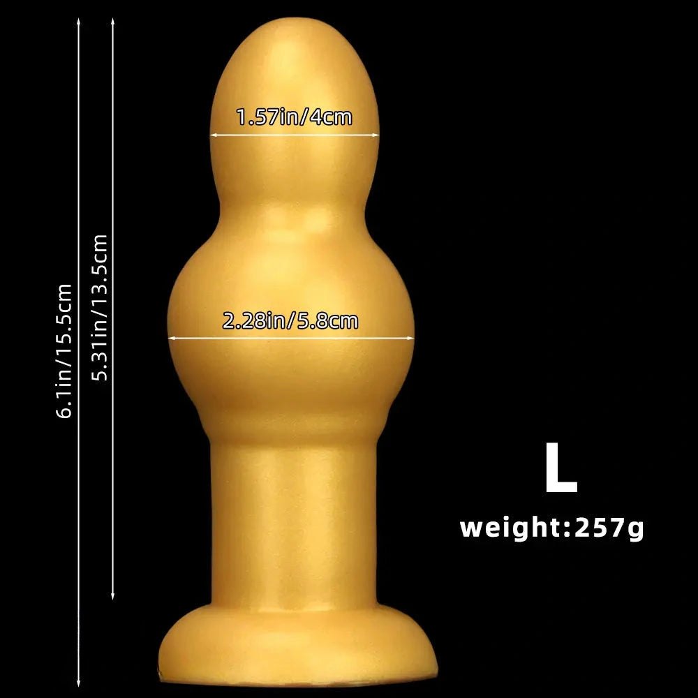 Gold segmented g-spot dildo, photo 11