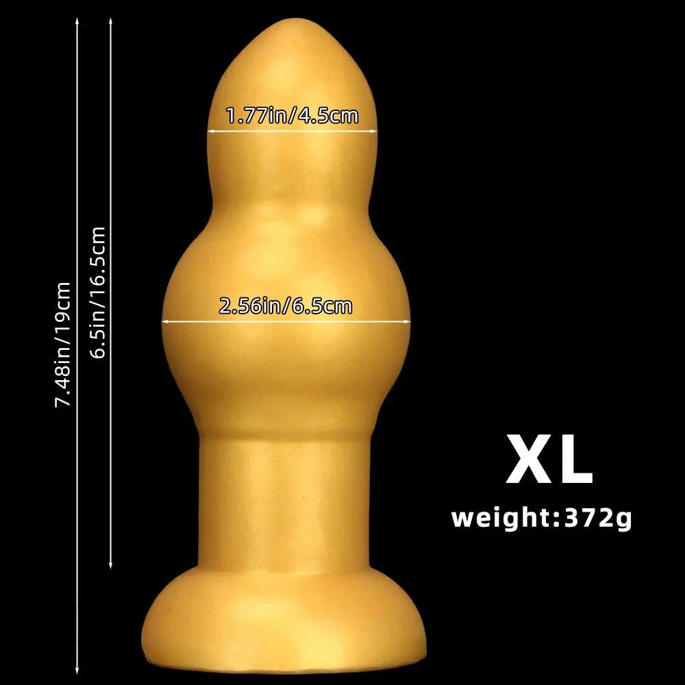 Gold segmented g-spot dildo, photo 12