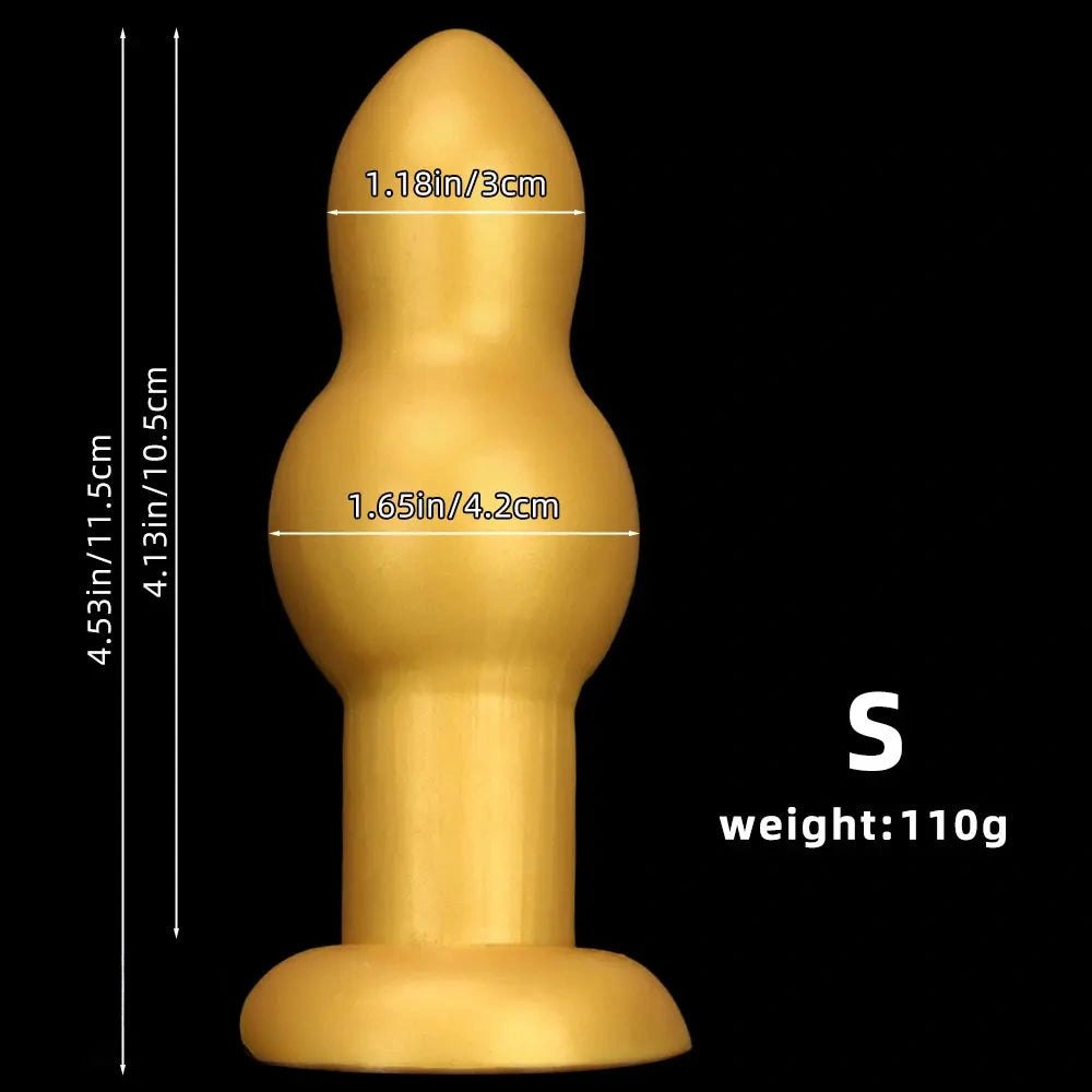 Gold segmented g-spot dildo, photo 13