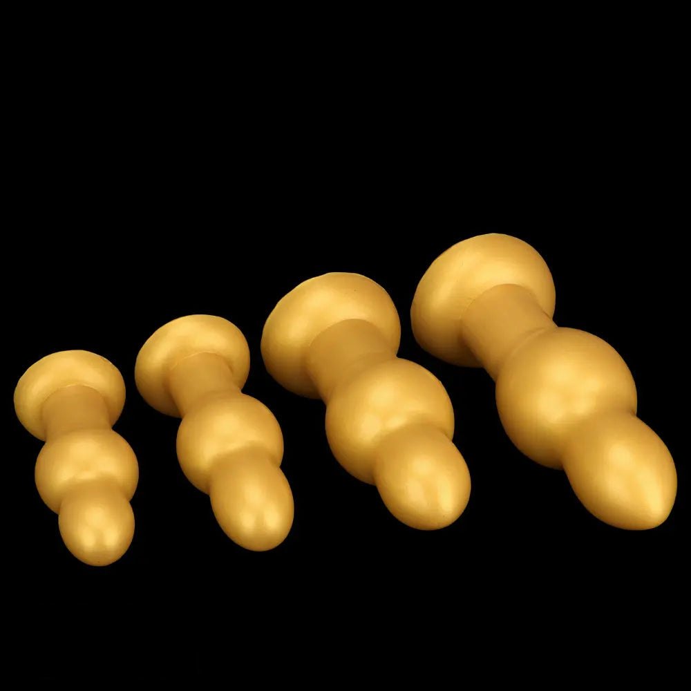 Gold segmented g-spot dildo, photo 14