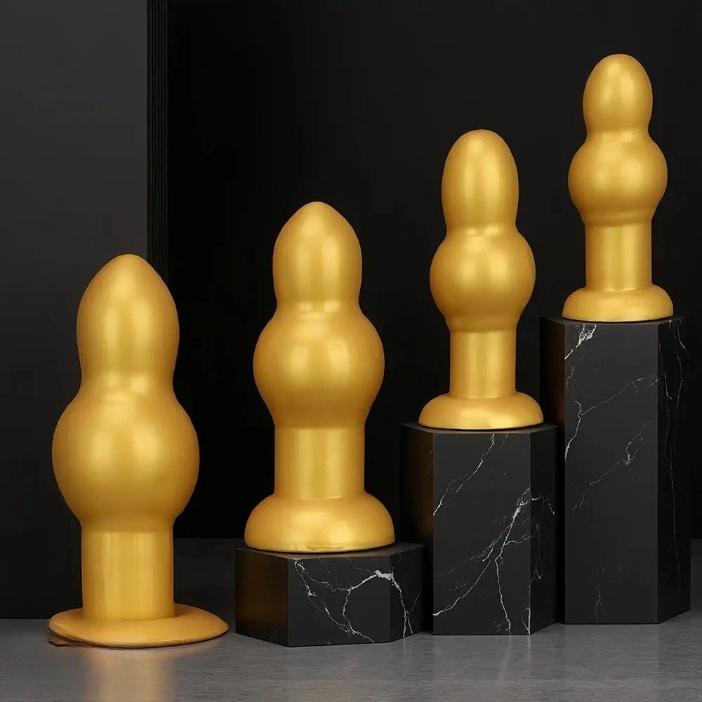 Gold segmented g-spot dildo, photo 3