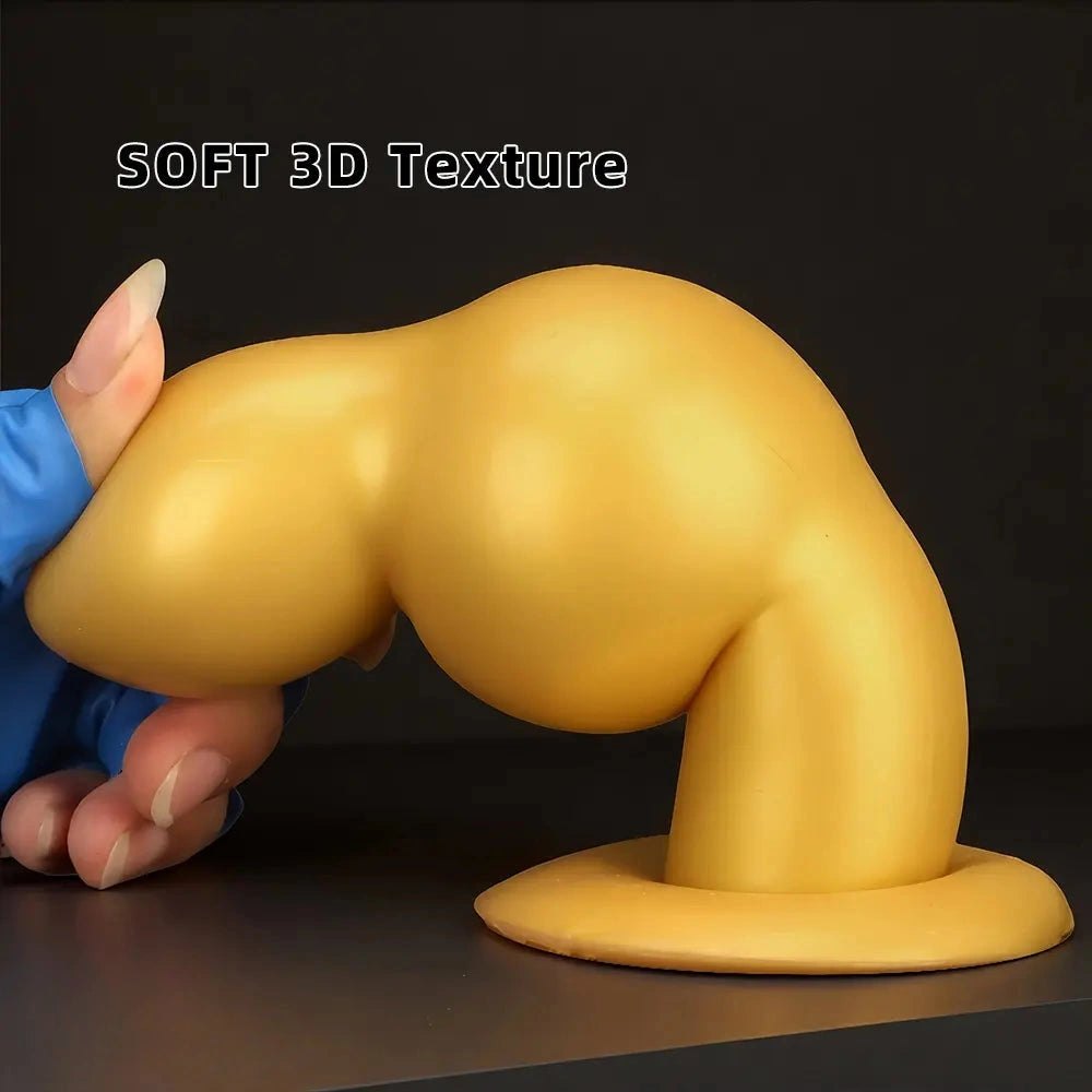 Gold segmented g-spot dildo, photo 5