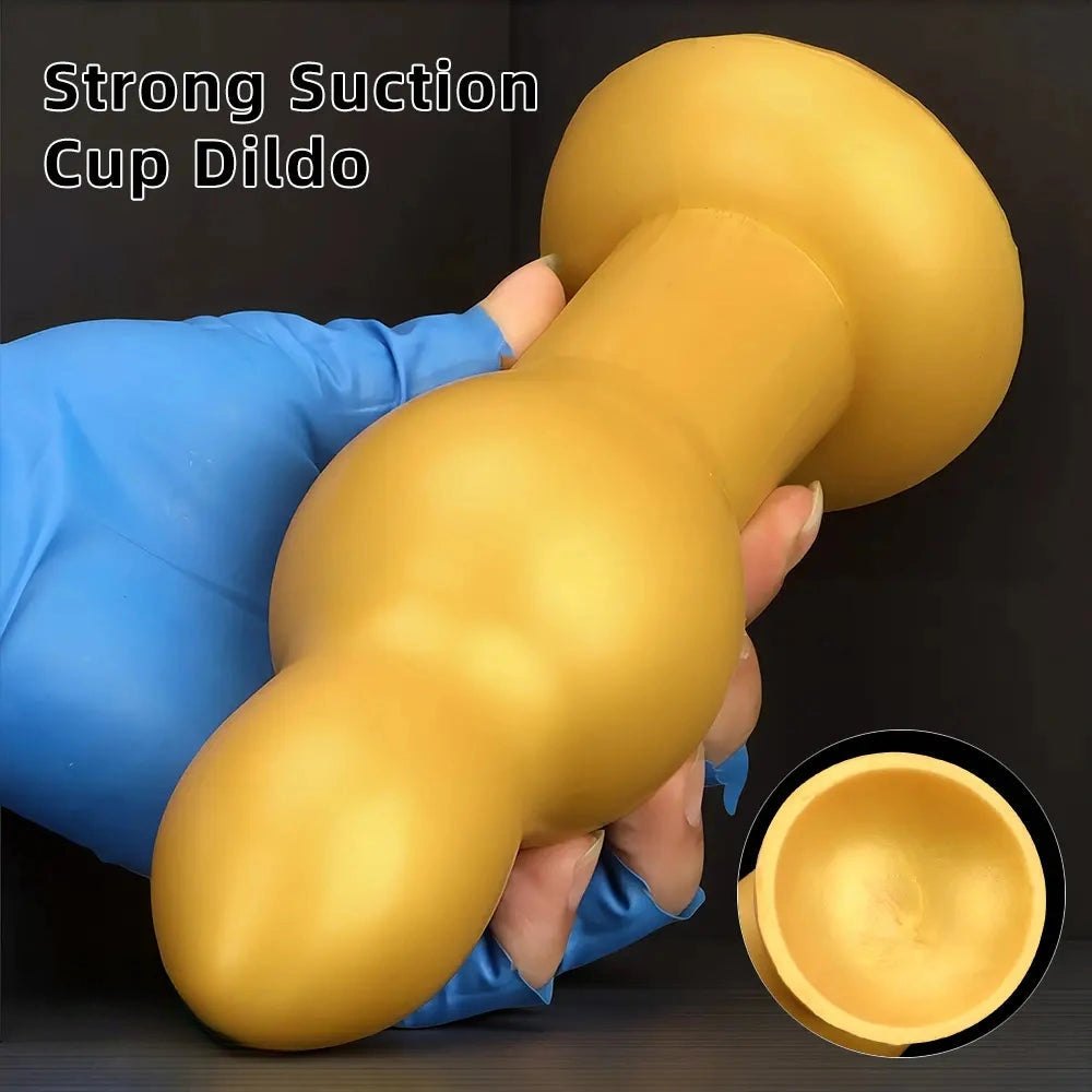 Gold segmented g-spot dildo, photo 6