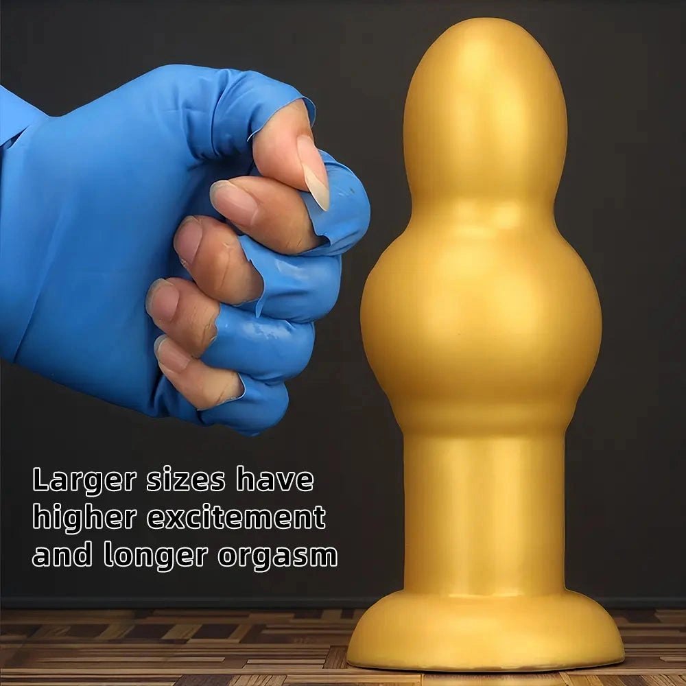 Gold segmented g-spot dildo, photo 7