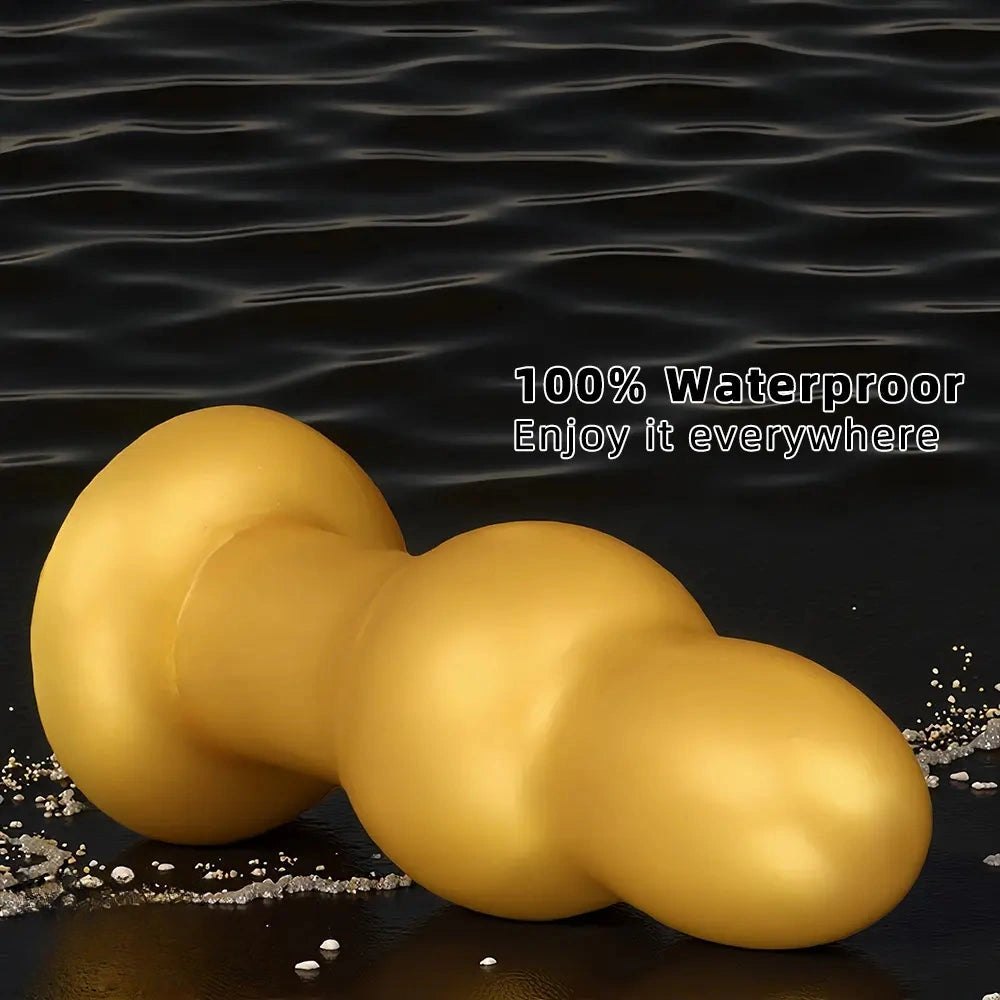 Gold segmented g-spot dildo, photo 8