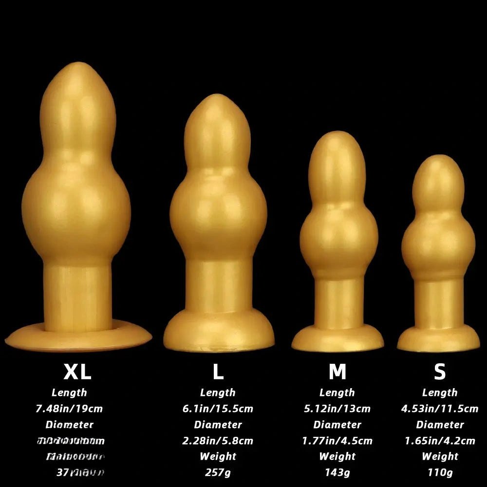 Gold segmented g-spot dildo, photo 9