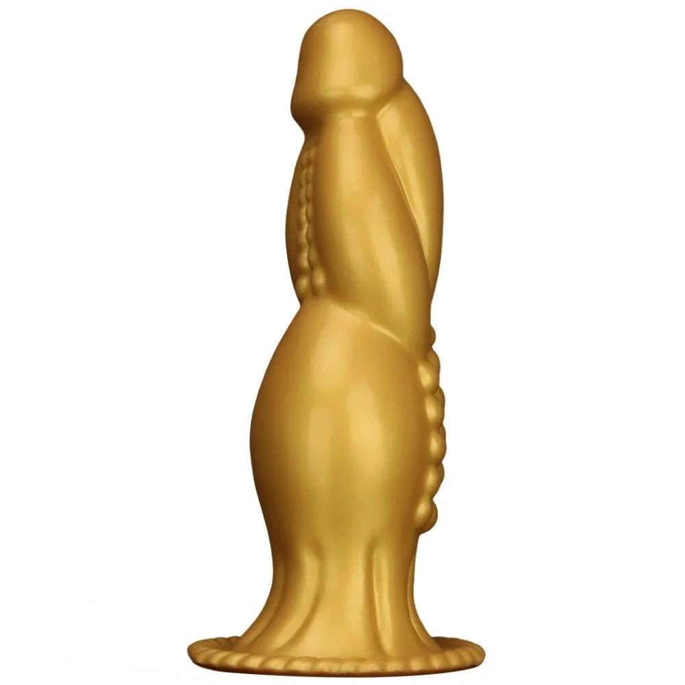 Gold silicone big thick dildo, photo 1