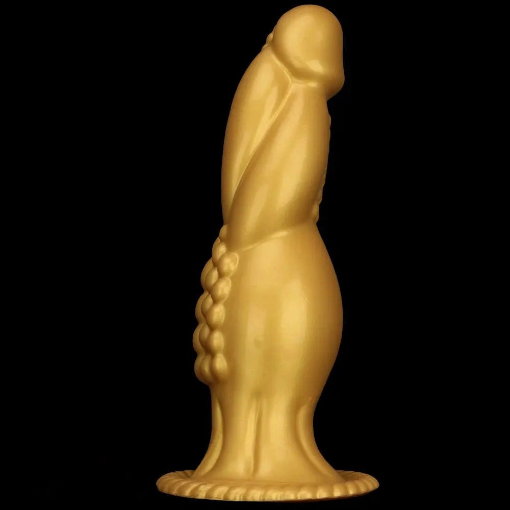 Gold silicone big thick dildo, photo 15