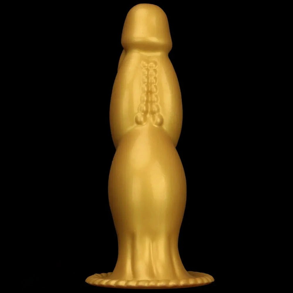 Gold silicone big thick dildo, photo 2