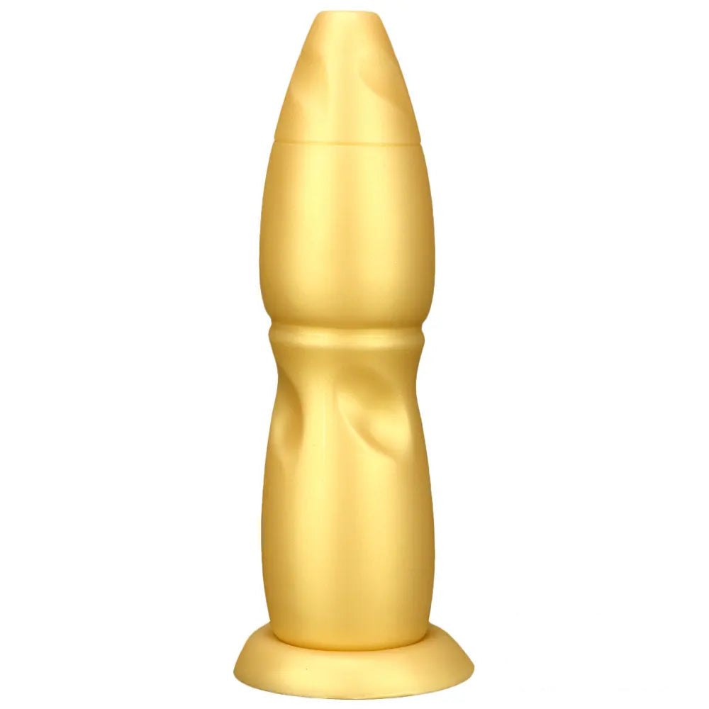 Gold silicone anal plug, photo 1