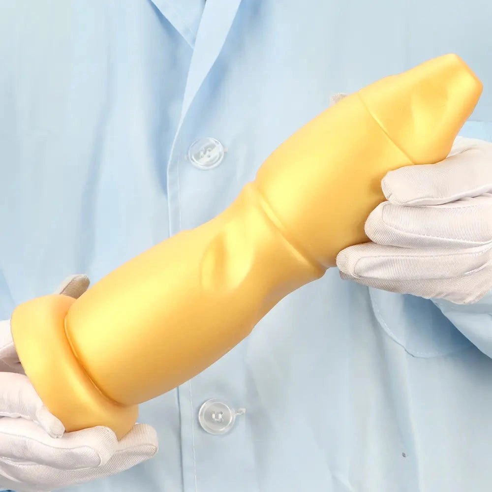Gold silicone anal plug, photo 10