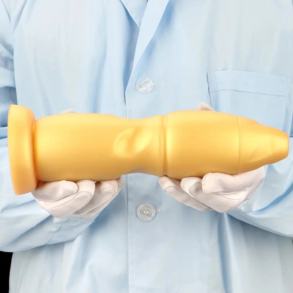 Gold silicone anal plug, photo 12