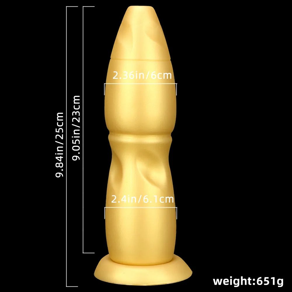 Gold silicone anal plug, photo 13