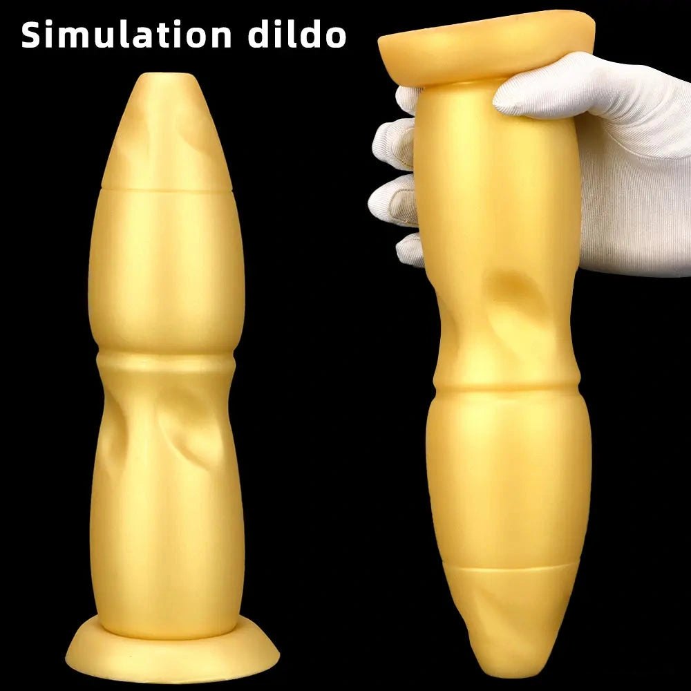 Gold silicone anal plug, photo 2