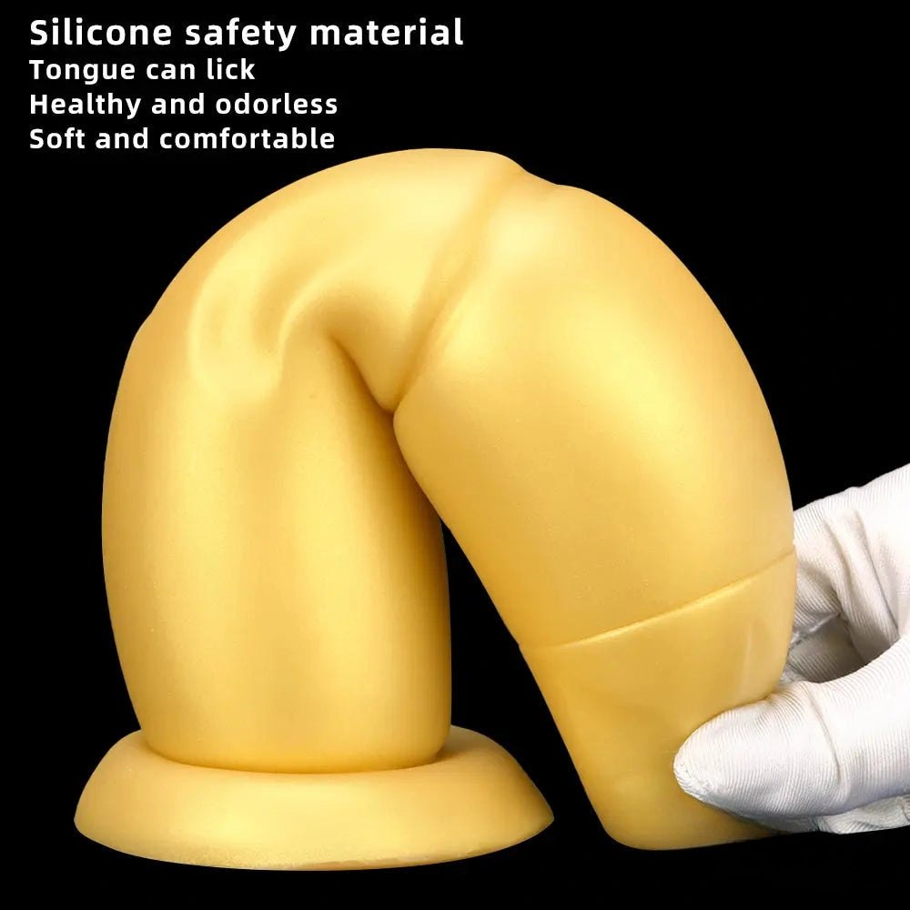 Gold silicone anal plug, photo 3