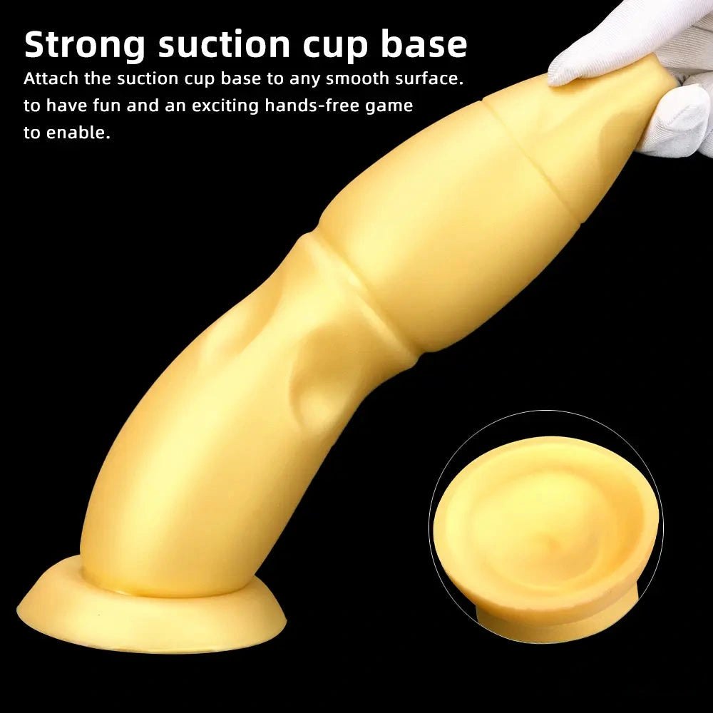 Gold silicone anal plug, photo 4