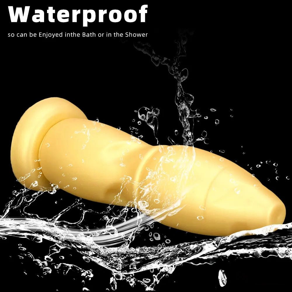 Gold silicone anal plug, photo 6