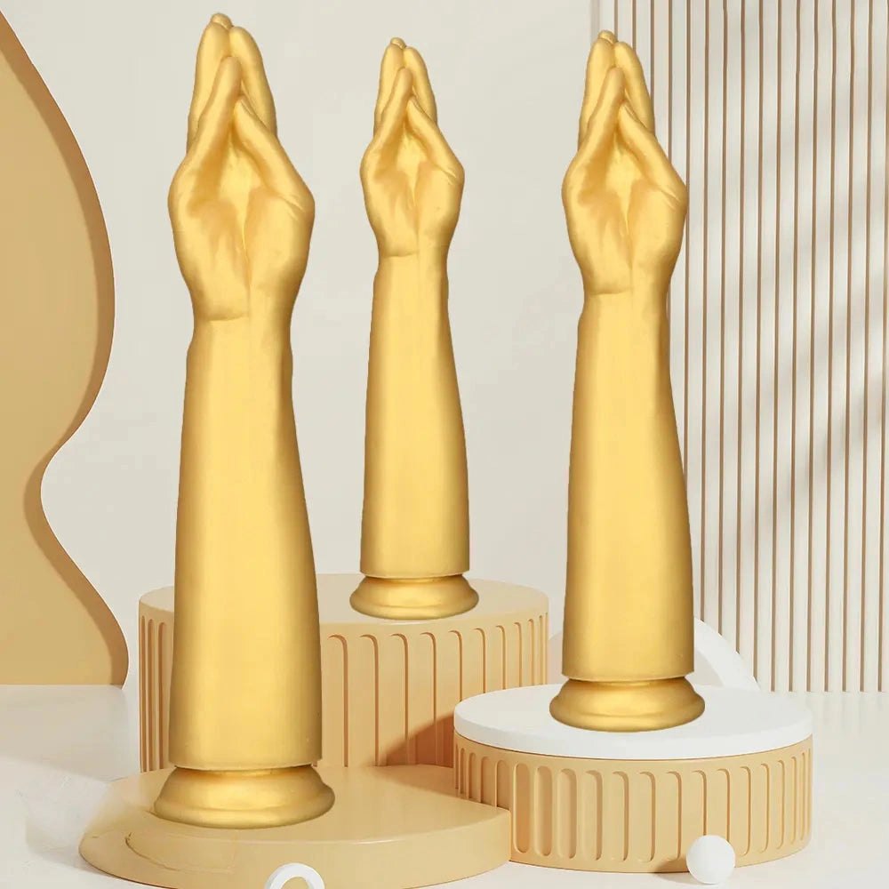 Gold fisting arm dildo, photo 14