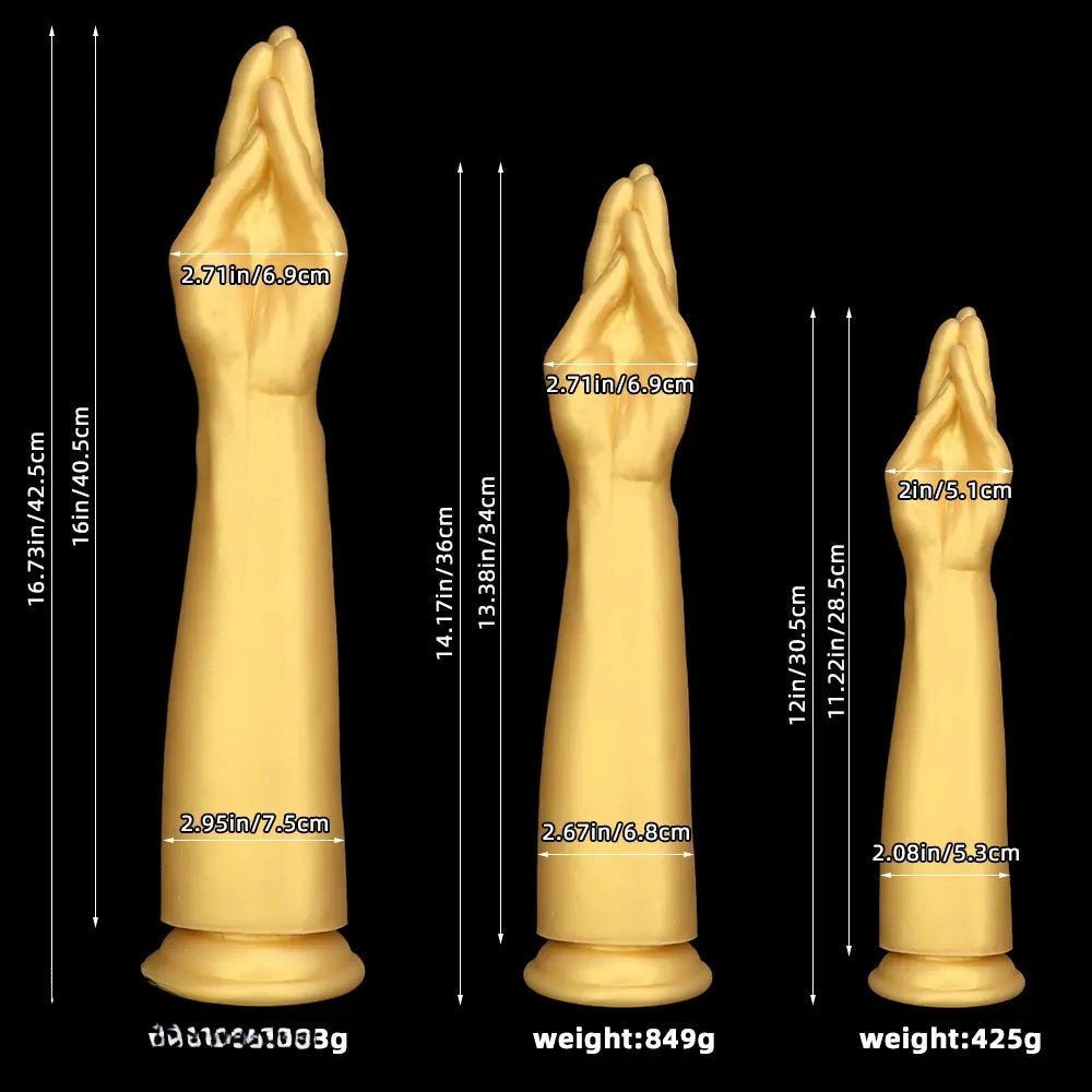 Gold fisting arm dildo, photo 7
