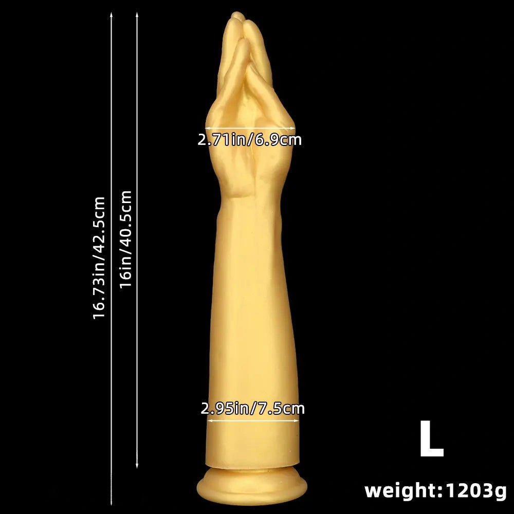 Gold fisting arm dildo, photo 9