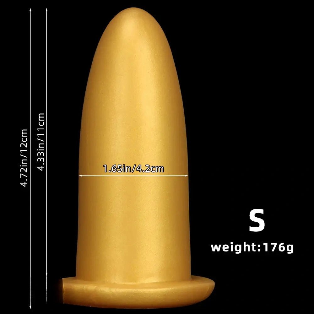 Gold silicone missile dildo, photo 10