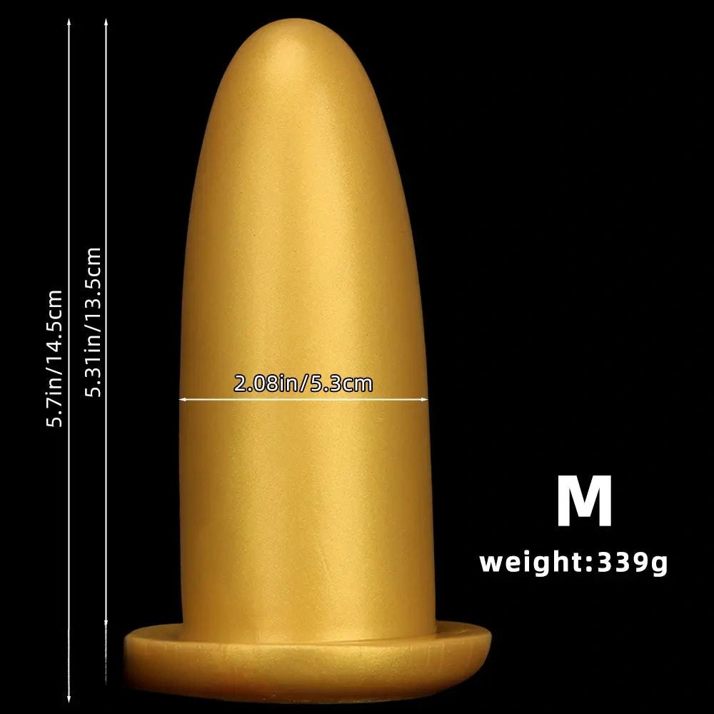 Gold silicone missile dildo, photo 11